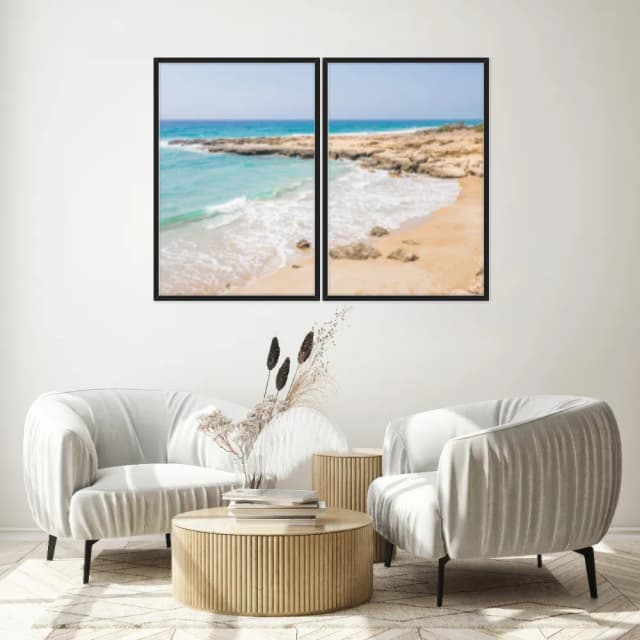 Kit Quadros Decorativos Mar Na Areia