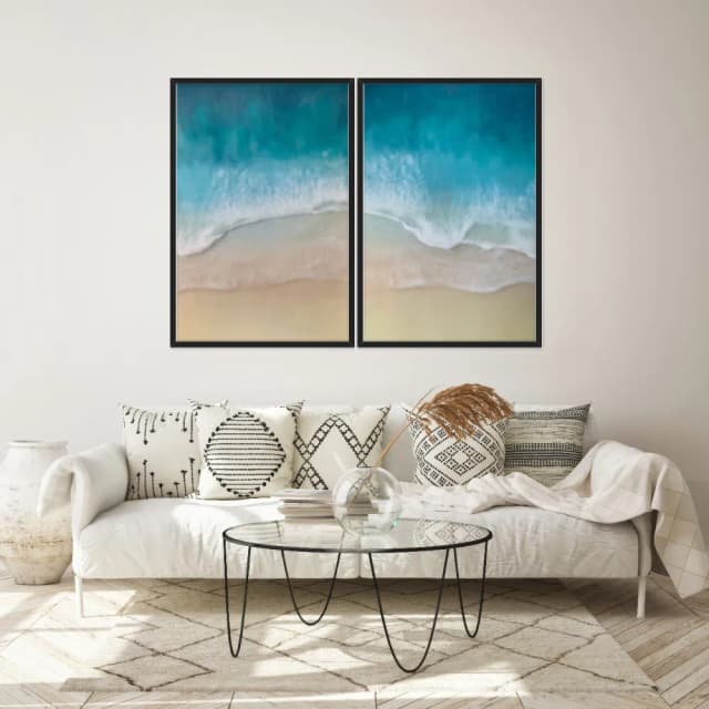 Kit Quadros Decorativos Mar Na Areia