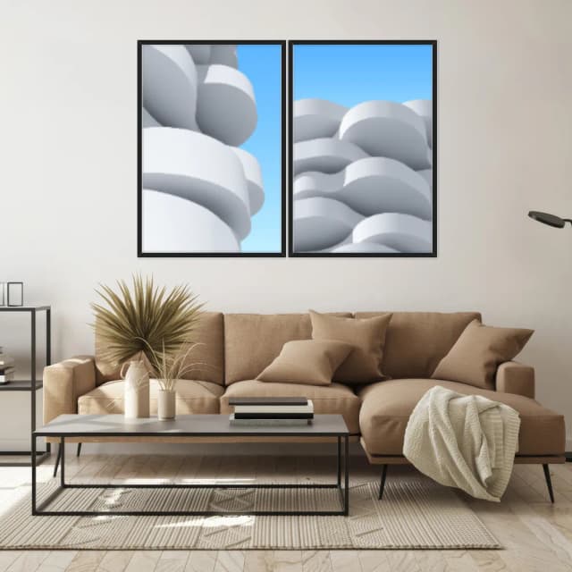 Kit Quadros Decorativos Construção Geométrica