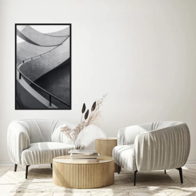 Quadro Decorativo Escada Concreto Conceitual