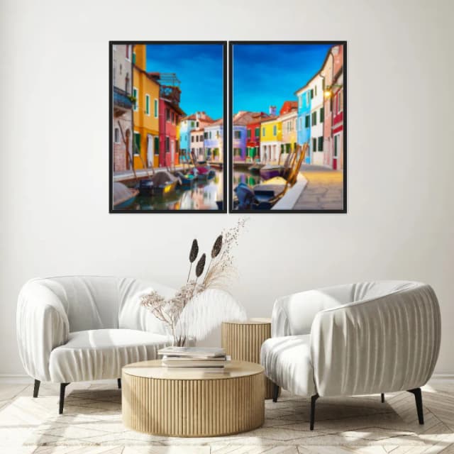 Kit Quadros Decorativos Veneza Italia