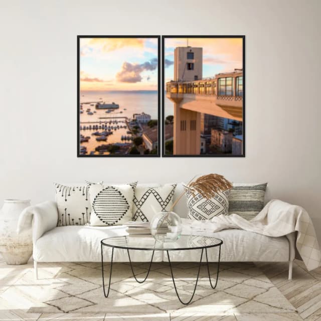 Kit Quadros Decorativos Elevador Lacerda Bahia