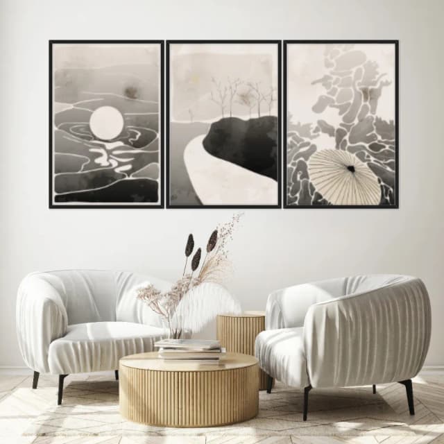 Kit Quadros Decorativos Pintura De Mar