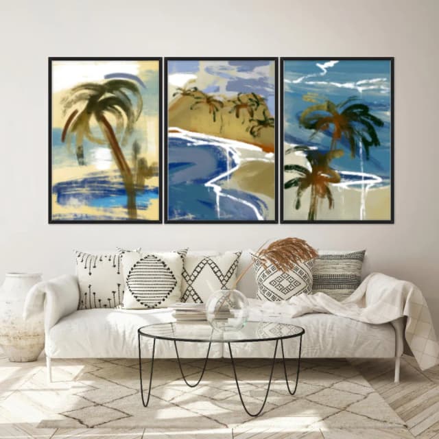 Kit Quadros Decorativos Pintura De Mar