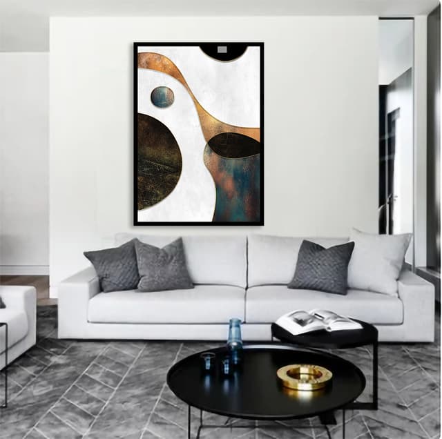 Arte Abstrata Decor Cor & Gold